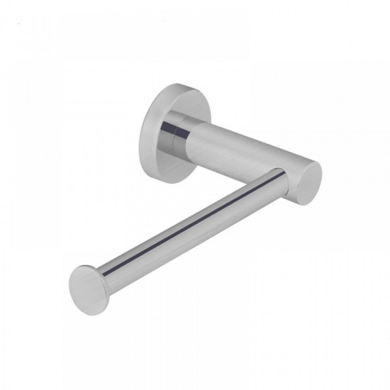Euro Pin Lever Stainless Steel Round Brushed Nickel Toilet Paper Roll Holder Wall Mounted